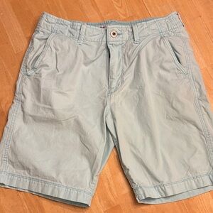 American Eagle Outfitters Men's Sky Blue Flat Front Shorts.   32